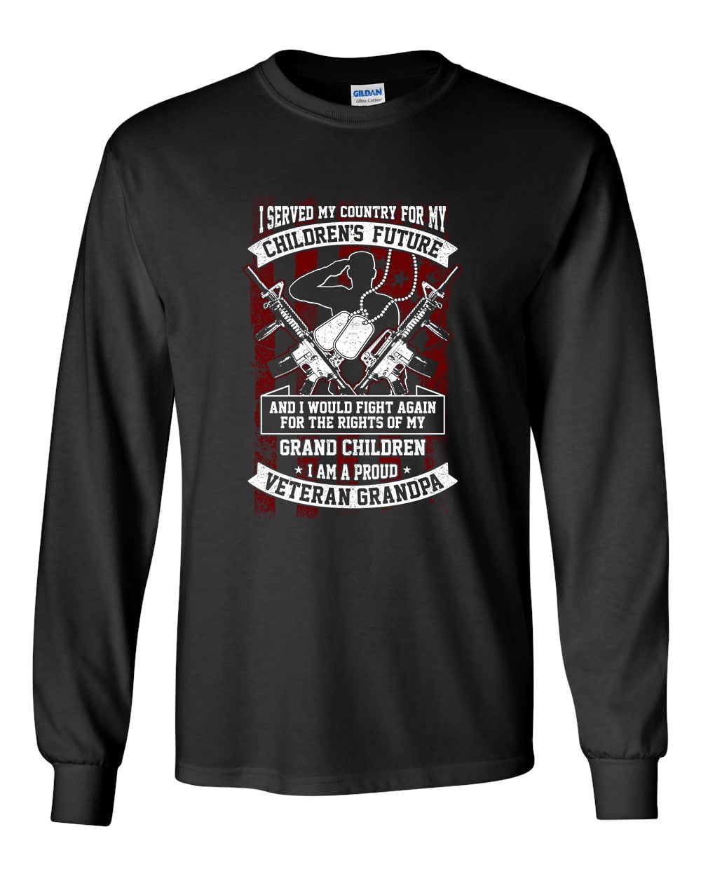 I Served My Country Veteran Grandpa Unisex Long Sleeve T-shirt - Bild 1 von 26