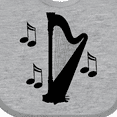 thumbnail image 4 of Inktastic Harp Silhouette Music Gift Boys or Girls Baby Bib, 4 of 4