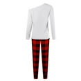 thumbnail image 7 of Womens Christmas Pajamas Set Matching Christmas Pjs Set Long Sleeve Off Shoulder Letter Print Top and Pants Sleepwear Lounge Sets,S-5XL, 7 of 7