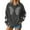 Dark Gray, variant on CharmCyan Women's Casual Loose Winter Butterfly Zipper Hooded Long Sleeve Pocket Jacket Black L