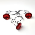 thumbnail image 4 of 12PCS Rust Resistant Double Hooks Glide Shower Ring Hangs for Both Shower Curtain and Liner (Stainless Steel Hook, Red), 4 of 8