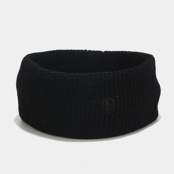 IDALL Headbands for Women Hair Bands Men And Women D Letter Elastic Knitted Head Hairband Sweet Girls Sport Hairband Head Scarf Black One size