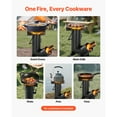 thumbnail image 5 of KFFKFF Portable Camping Rocket Stove, Carbon Steel Wood Burning Stove with Carrying Bag for Outdoor Cooking, Backpacking, Heating, and Backyard Use, Burns Wood, Twigs, or Sticks, Black, 5 of 9