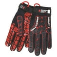 thumbnail image 2 of Predator Mechanics Gloves, Synthetic Leather Palm, Spandex Back, 2XL, Black/Red, 2 of 2