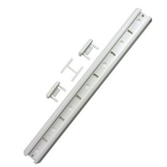 20inch Roll Control System PVC Rail w/ End Caps, White