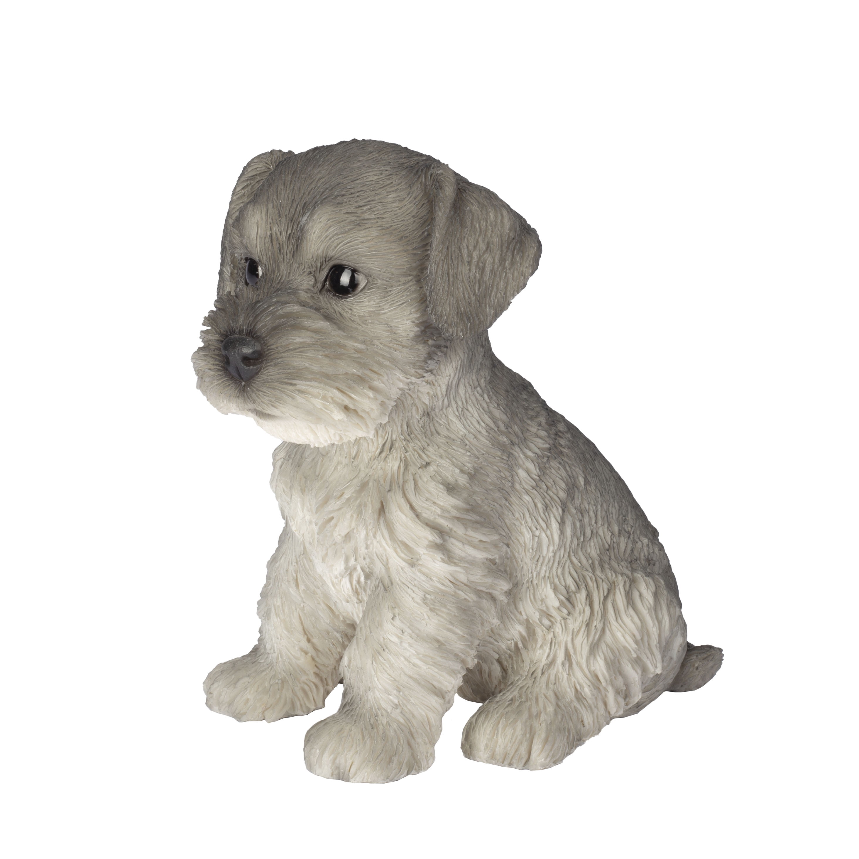 SOREAL Grey Schnauzer Decorative Puppy Figurine for Home & Garden Décor, Handpainted Polyresin Dog Statue, Realistic Design | Gift for Dog Lovers | Weather-Resistant Indoor/Outdoor Decor