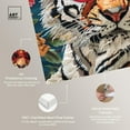 thumbnail image 4 of Velvet Tiger Canvas Modern Art by Art Remedy, Gallery Wrapped, 30" x 30", 4 of 7