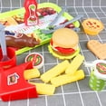 thumbnail image 2 of Play Food Set Creative Pizza Hamburger Artificial Food Set Pretend Kitchen Toy, 2 of 5