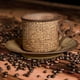 thumbnail image 1 of Taza de café expreso con platillo, juego de tazas de café, Taza de leche rústica, Taza de cerámica para bebidas calientes o frías, café con leche, Marrón, 1 of 8
