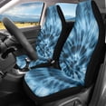 thumbnail image 2 of Xoenoiee Blue Tie-dye Print Universal Auto Front Seat Protector Car Seat Covers for Front Seat Only Full Set of 2pcs, Universal Fit, for Most Cars Sedan SUV Van, 2 of 6