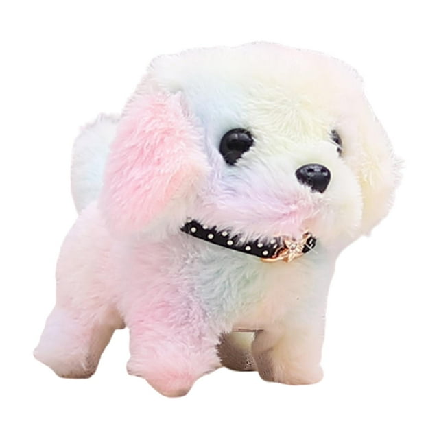 Juguete electrónico de peluche para mascotas, figuras educativas suaves, novedad con sonido, juguete para caminar, animales de peluche para niños, , cachorro
