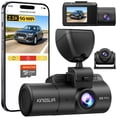 thumbnail image 1 of Dash Cam Kingslim de 3 canales 5G WiFi O3PRO 2.5K/1080P con 64 GB, 1 of 7