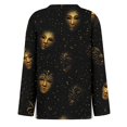 thumbnail image 6 of Mardi Gras Shirts Womens Sequins Sparkly Long Sleeve Tunic Tops Glitter Crew Neck Novelty Graphic Tee Black 3XL, 6 of 6