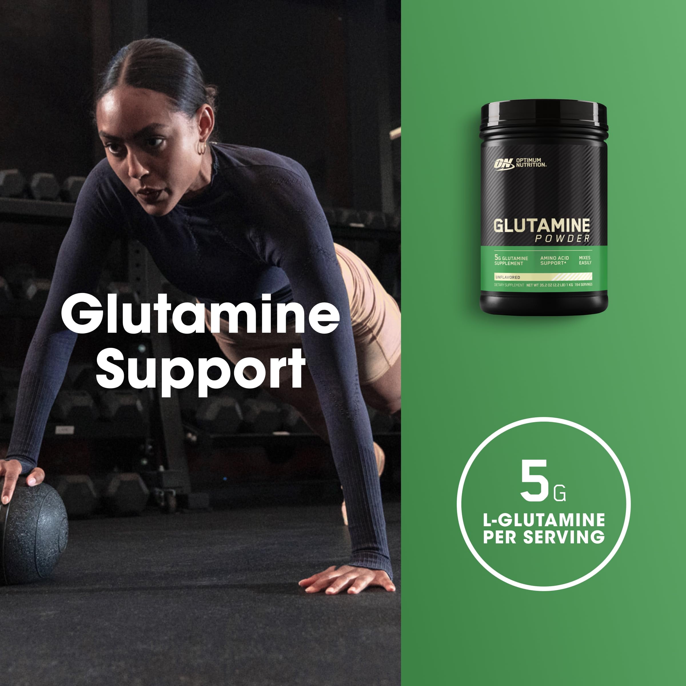 Optimum Nutrition Glutamine Powder, 194 Servings
