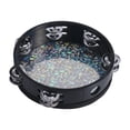 thumbnail image 3 of MERIGLARE Tambourin Percussion Tambour à Main Instruments de Musique pour Activité KTV Danse 10 Pouces à Paillettes, 3 of 9