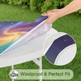thumbnail image 5 of Colorful Tie Dye Nebula Pattern Round Fitted Tablecloth with Elastic Edge,Dining Table Cover Waterproof,Outdoor Round Tablecloth for Camping,Dining,Indoor and Outdoor, 5 of 7