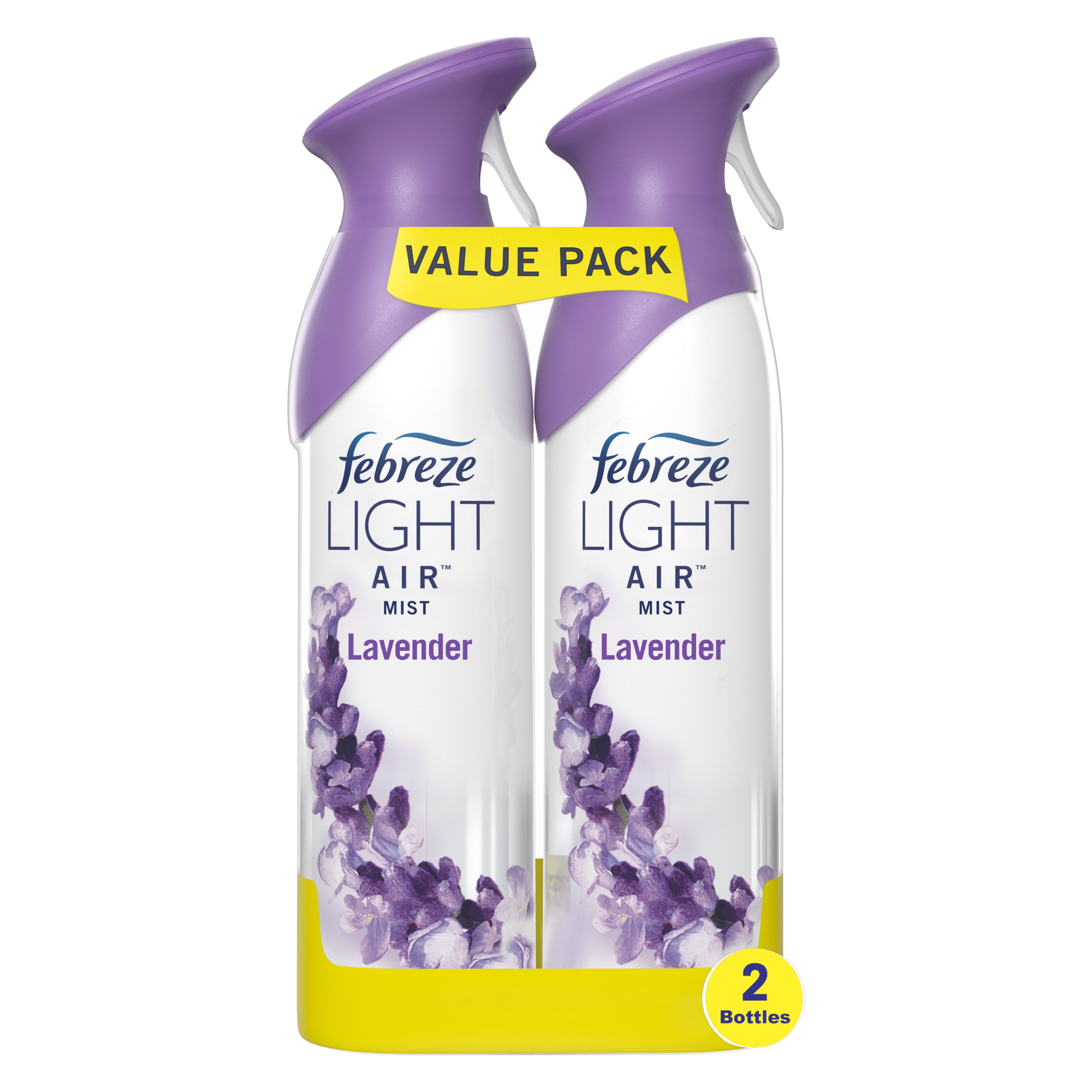 Febreze OdorFighting Air Freshener, Mediterranean Lavender, Pack of 2