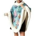thumbnail image 2 of Miqool Fleece Wearable Blanket for Women Comfy Christmas Poncho Shawls Throw Plush Sleeveless Blankets Cape Wrap Cover for Fall Winter, 2 of 6