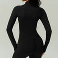 thumbnail image 5 of Women's Seamless Lined Jumpsuit Long Sleeve Turtleneck Yoga Romper with Zip for Winter Comfort, 5 of 8