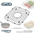 thumbnail image 1 of Stainless Steel Sink Protectors Bottom Grid With Rubber Feet 2 Pcs (silver ), 1 of 8