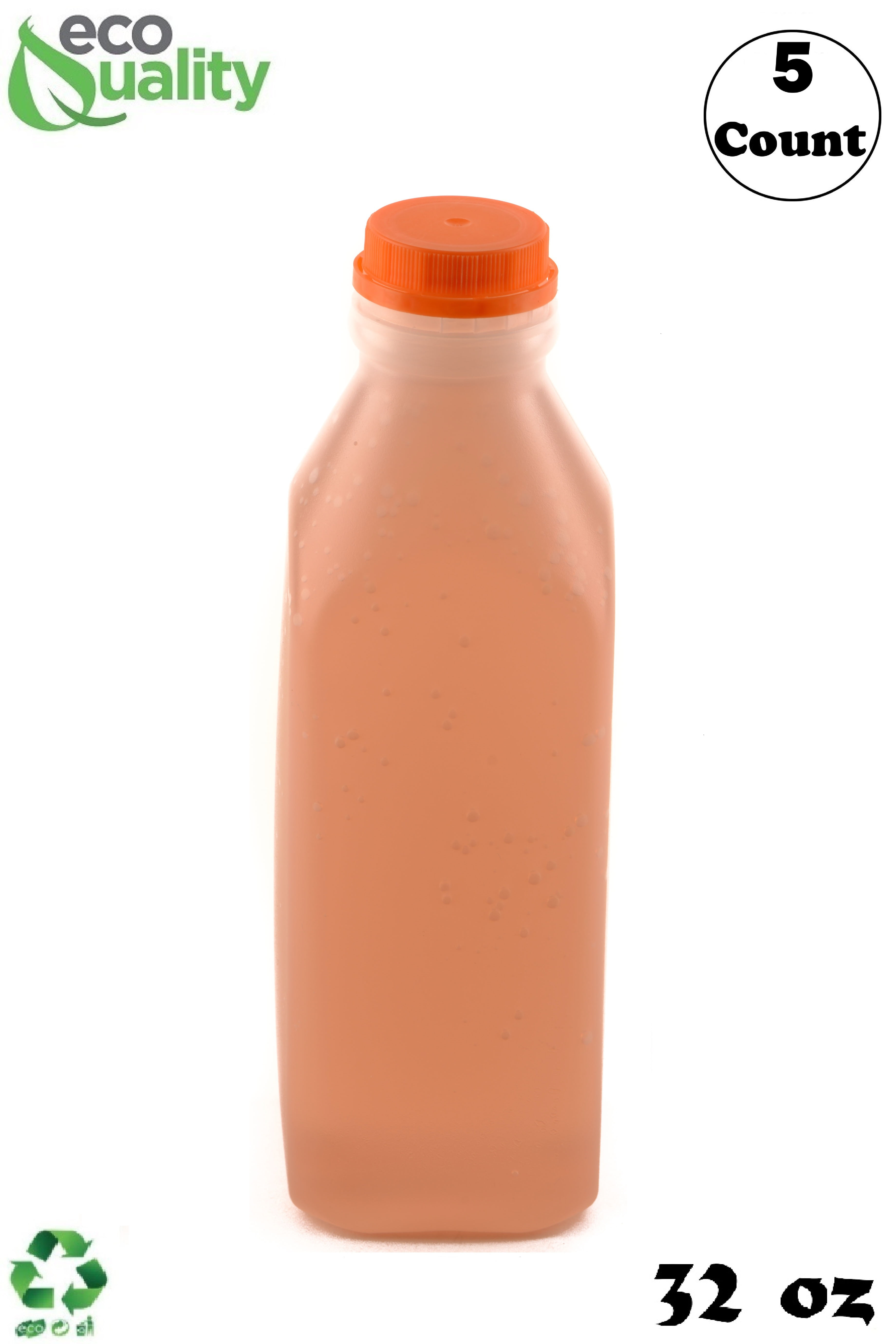 [30 Pack] 64 oz Empty Plastic Juice Bottles with Tamper Evident Caps - Half Gallon, Smoothie Bottles Ideal for Juices, Milk, Smoothies, Picnic's 