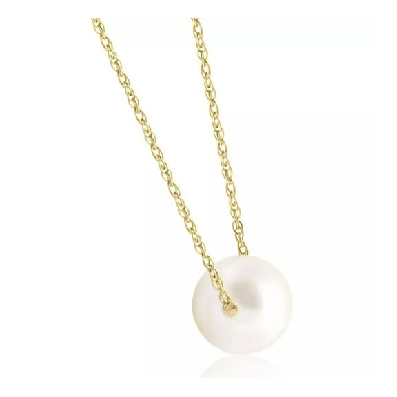 Pompeii 7mm Pearl Necklace in 14k White or Yellow Gold (,)
