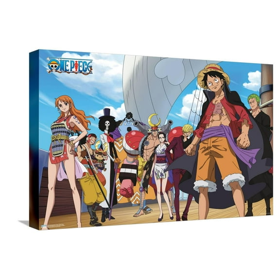 One Piece: Wano Country - Sailing Crew Canvas Wall Poster, 14.725" x 22.375"