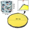 thumbnail image 4 of NIETEIN Kids Toy Storage Basket with Play Mat for Building Bricks Collapsible Canvas Organizer Bag (dinosaur), 4 of 8