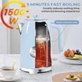 thumbnail image 3 of Electric Kettle - 57oz Hot Tea Water Boiler with Thermometer, 1500W Fast Heating Stainless Steel Pot, Cordless LED Indicator, Auto Shut-Off & Boil Dry Protection, 3 of 8