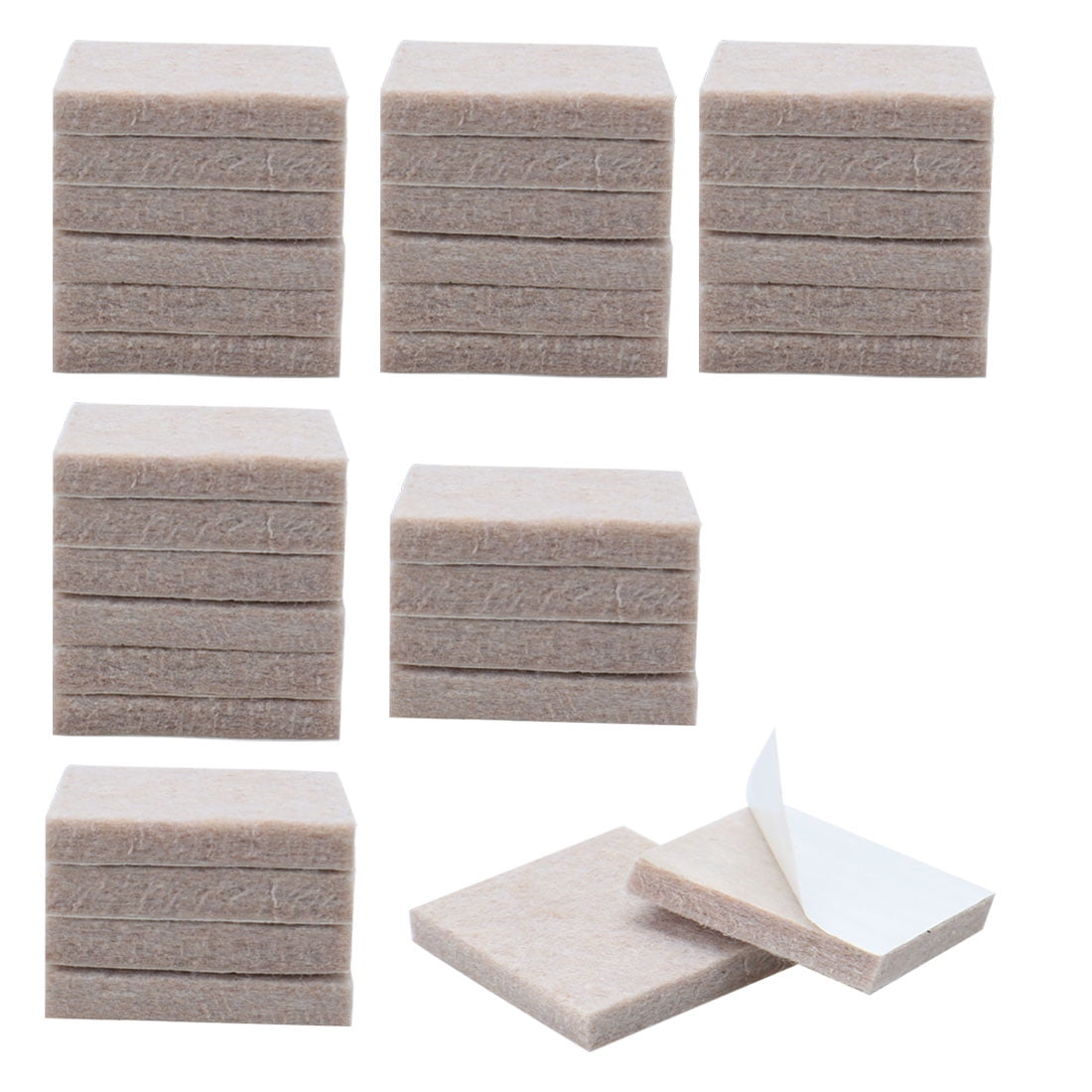 30 Patins Feutre Carrés Pour Pieds De Meuble - Auto-adhésifs, 25x25mm - Uxcell