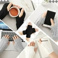 thumbnail image 2 of Yoyauz Fingerless Thumb Hole Gloves Winter Knitted Arm Warm Gloves, 2 of 6