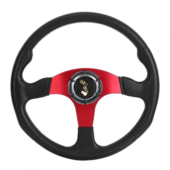 Universal 6Racing Car Sport Steering Wheel 14 Po - Matériau en PU et Alliage d'Aluminium - Améliorez Votre Style Intérieur de Voiture - Installation Simple - Compatible avec