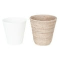 thumbnail image 3 of Kouboo 2 gal Removable Liner Rattan Wastebasket with Basket & Plastic Insert, White, 3 of 5