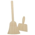 thumbnail image 1 of Broom and Dustpan Cleaning Wood Shape Unfinished Piece Cutout Craft DIY Projects - 4.70 Inch Size - 1/8 Inch Thick, 1 of 7