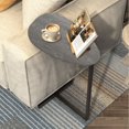 thumbnail image 4 of Natural Bed Sofa Snack C Side Table with Storage Basket,Portablle Laptop Holder End Table,Sofa Side Table,Wood Look Accent Table, 4 of 8