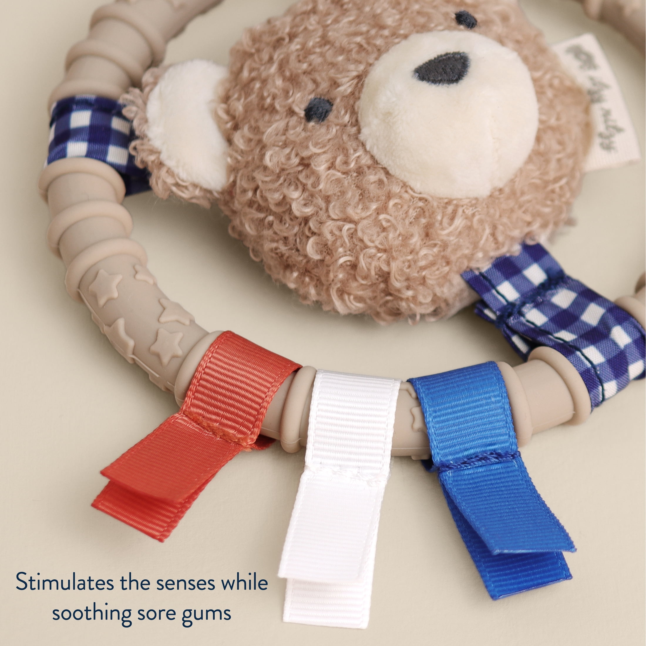 Itzy Ring Pal™ Teething ring with plush bear