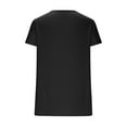 thumbnail image 5 of aohooy Petal Sleeve Tshirt for Women Summer Dressy Casual Crew Neck Shirts Solid Blouse Pleated Tunics to Wear with Leggings 2025 Black,L, 5 of 9