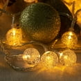 thumbnail image 2 of Bibana 100 LED 49 FT Globe Ball String Lights Crystal Bubble Ball Fairy String Lights Plug in with Remote 8 Modes Extendable for Indoor Outdoor Wedding Christmas Tree Garden Decor (Warm White), 2 of 7
