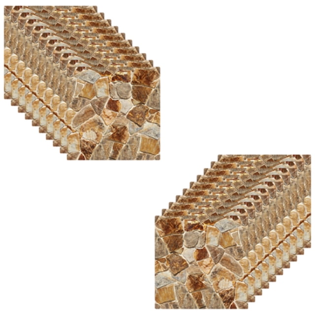 Azulejos autoadhesivos, 20 láminas, impermeables, para salpicaderos de cocina, adhesivos para azulejos, azulejos de suelo autoadhesivos, azulejos de pared de PVC, calcomanías para azulejos DIY.