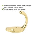 thumbnail image 6 of 3pcs Wall Hooks Zinc Alloy Hook Caps Coat Towel Wall Bathroom DIY Hanger w Screws Gold Tone, 6 of 7