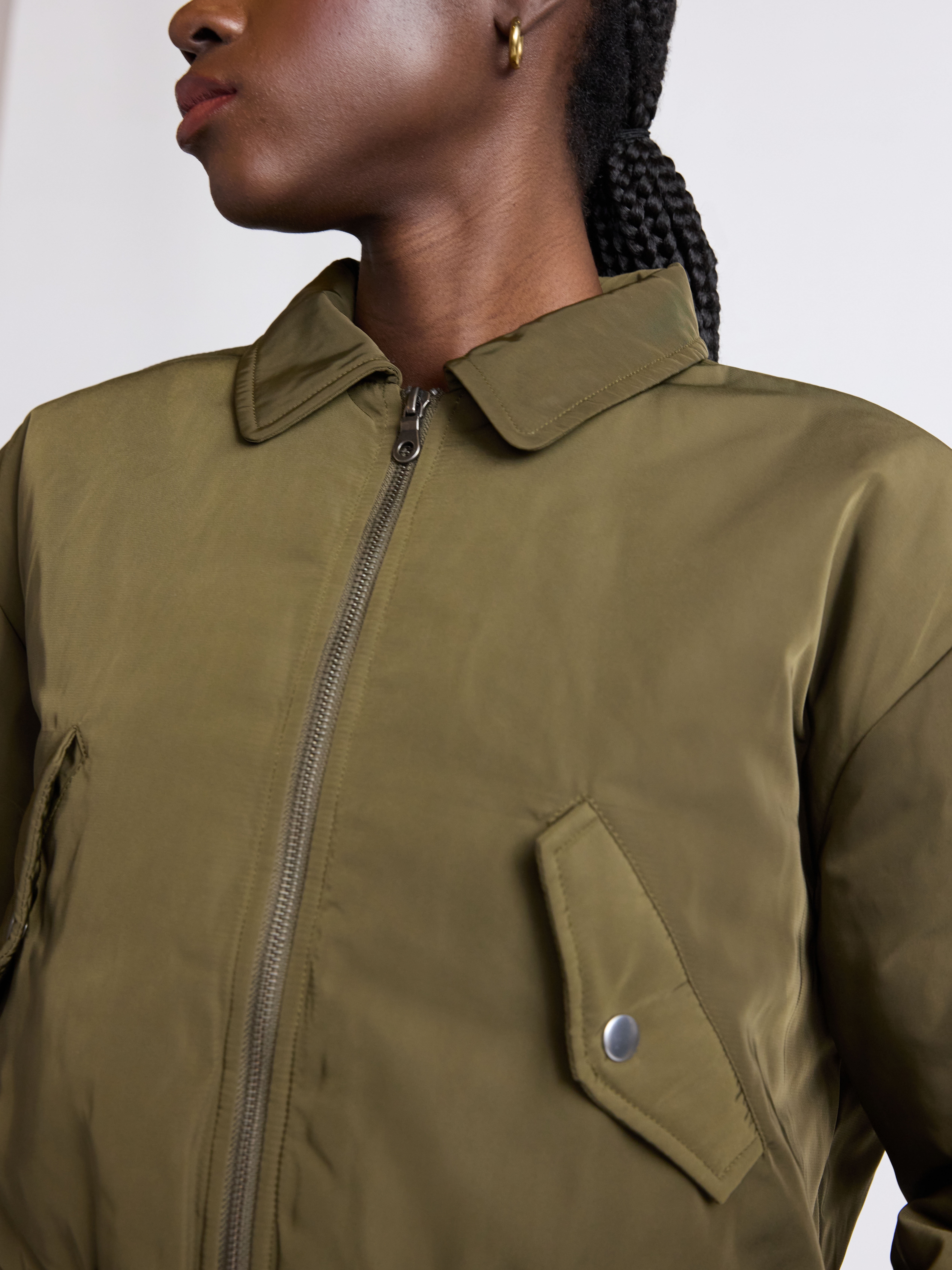 Scoop Women's Cropped Bomber Jacket, Midweight, Sizes XS-XXL