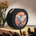 thumbnail image 6 of Yiaed Colorful Cloud Spotted Dog Print Travel Jewelry Case Bridesmaid Gift Boxes Jewelry Travel Organizer Small Round Jewelry Box Mini Storage-Black, 6 of 7