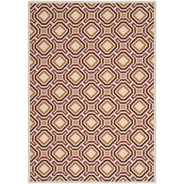 Safavieh Veranda Creme Indoor Outdoor Rug - 5'3" x 7'7"