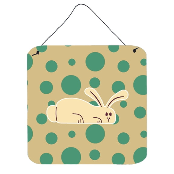 Rabbit on Polkadots Wall or Door Hanging Prints