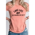 thumbnail image 3 of Lake Life Cuz Beaches Be Salty Rowboat Graphic Tee T-Shirt, 3 of 9