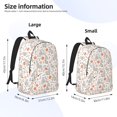 thumbnail image 2 of Rateoe Flower Rabbit Pattern Durable Canvas Backpack for Men & Women – Stylish & Lightweight – Adjustable Straps, Multiple Pockets – Fits 15-17 Inch LaptopsSmall, 2 of 5