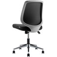 thumbnail image 3 of Ergonomics Shield-Shape Backrest Swivel Breathable Mesh Computer Chair, Thick Seat Cushion Office Chair with  Metal Plating Base and Gray Back Frame, 3 of 9