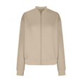 thumbnail image 5 of Women's Zip Up Cropped Jackets Casual Loose Stand Collar Lightweight Short Outwear, 5 of 9