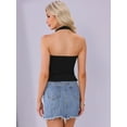 thumbnail image 3 of DARING DIVA Sweetheart Neck Backless Sleeveless Cropped Tank Top XS Black, 3 of 6