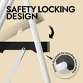 thumbnail image 4 of 4 Step Folding Ladder, 900 lbs Load Capacity, Non-Skid Large Pedals, Handrail, Safety Lock, Sturdy Step Stool for Home, Office, Garden, Multi-Purpose, White, 4 of 14
